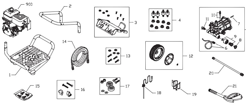 Craftsman 3100 psi model 020371 power washer replacement parts manual